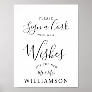Onderteken een Cork feest/bruiloft Poster