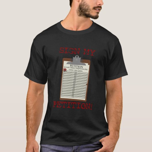 Onderteken mijn petitieklassiek t-shirt (Voorkant)