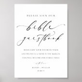 Onderteken ons bijbel bruiloft gastenboek poster (Voorkant)