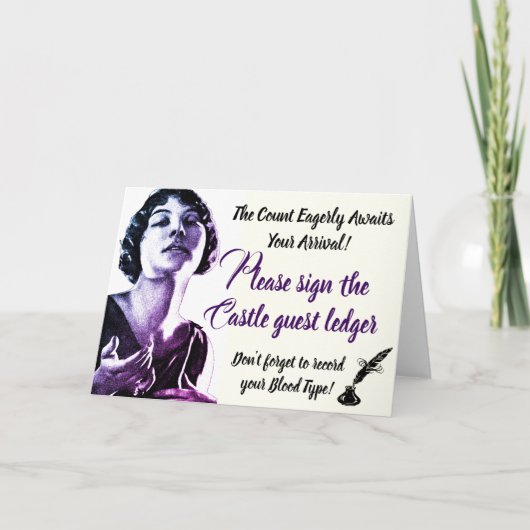 Onderteken ons Grootboek van de Gast Kaart (Voorkant)