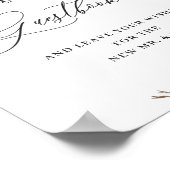 Onderteken ons Guestbook Rustic Winter Floral Berr Poster (Hoek)