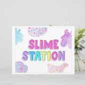 Onderteken Slime Station | Handtekeningen van het  (Staand voorkant)
