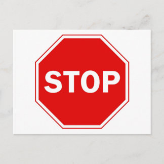 Onderteken stoppen briefkaart