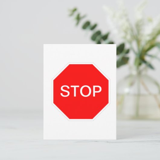 Onderteken stoppen briefkaart (Staand voorkant)