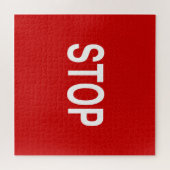 Onderteken stoppen legpuzzel (Horizontaal)