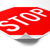 Onderteken stoppen poster (Hoek)