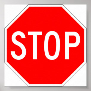 Onderteken stoppen poster