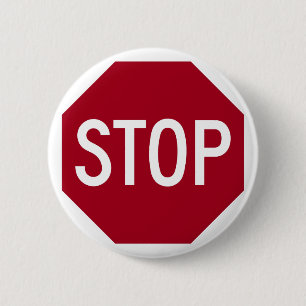 Onderteken stoppen ronde button 5,7 cm