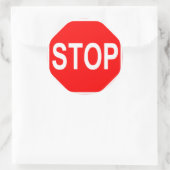 Onderteken stoppen ronde sticker (Tas)