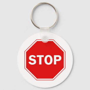 Onderteken stoppen sleutelhanger
