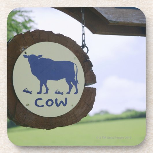 Onderteken van een boerderij drankjes onderzetter (Voorkant)