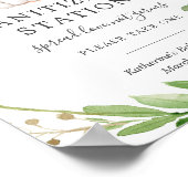 Onderteken van Elephant Baby shower Sanitizing Sta Poster (Hoek)