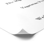 Onderteken van het Elegant Black Calligraphy Weddi Poster (Hoek)