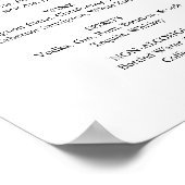 Onderteken van het menu Menu Elegant Black Calligr Poster (Hoek)