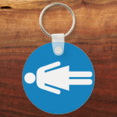 Onderteken voor de achterkamer van vrouwen sleutelhanger (Voorkant)