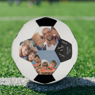 Ondertekend 3 Foto Collage Black en White Voetbal