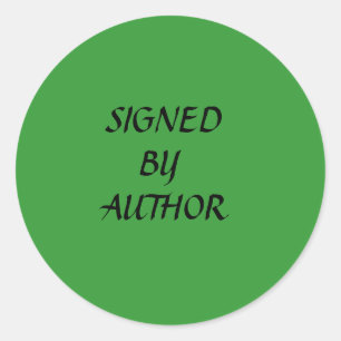 ONDERTEKEND, DOOR, AUTEUR RONDE STICKER