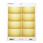 Ondertekend door Author Gold Swirl Etiket (Full Sheet)