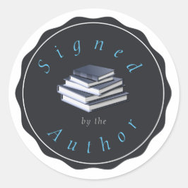 Ondertekend door de auteur, Stacked Books Ronde Sticker