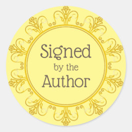 Ondertekend door de auteur sticker