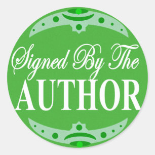 Ondertekend door de auteur sticker