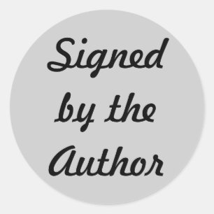 Ondertekend door de auteur sticker