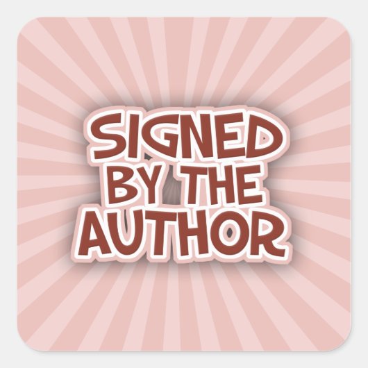 Ondertekend door de AuthorRed Stickers (Voorkant)