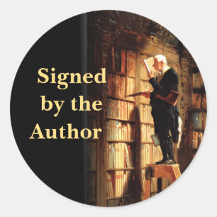 Ondertekend door het Author Stickers Man in Librar