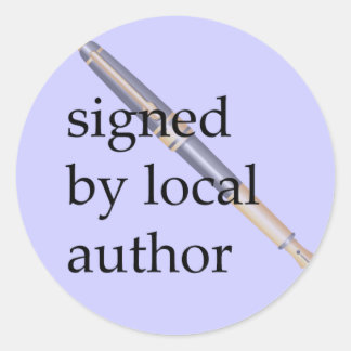 Ondertekend door lokale auteur ronde sticker