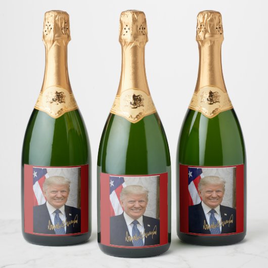 ONDERTEKEND DOOR PRESIDENT TRUMP 2 SPARKLING WIJNETIKET (Flessen)