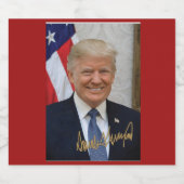 ONDERTEKEND DOOR PRESIDENT TRUMP 2 SPARKLING WIJNETIKET (Enkel label)