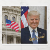 ONDERTEKEND DOOR PRESIDENT TRUMP SPARKLING WIJNETIKET (Enkel label)