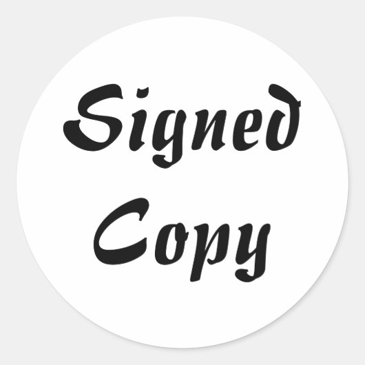 Ondertekend Exemplaar - Ronde Stickers (#52) (Voorkant)