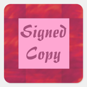 Ondertekend Exemplaar - Vierkante Stickers (#14)