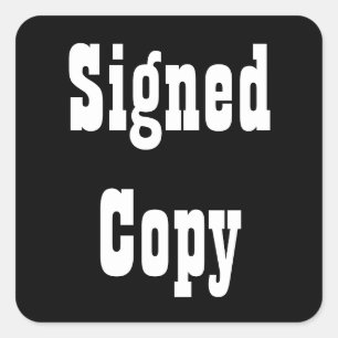 Ondertekend Exemplaar - Vierkante Stickers (#26)