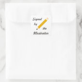 Ondertekende kopie - Illustrator - Vierkante Stick Sticker (Tas)