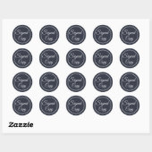 Ondertekende kopie Modern Ronde Sticker (Vel)