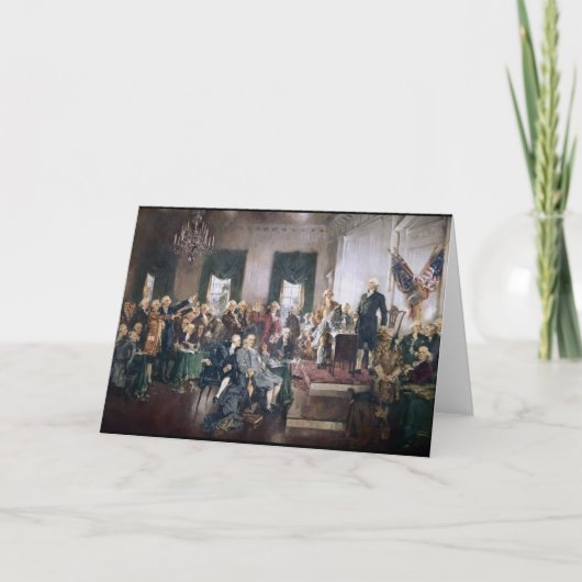 Ondertekening van de Amerikaanse grondwet door Chr Kaart (Voorkant)