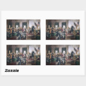 Ondertekening van de Amerikaanse grondwet door Chr Rechthoekige Sticker (Vel)