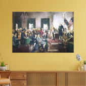 Ondertekening van de Grondwet door Howard C. Chris Canvas Afdruk (Insitu (Woonkamer))