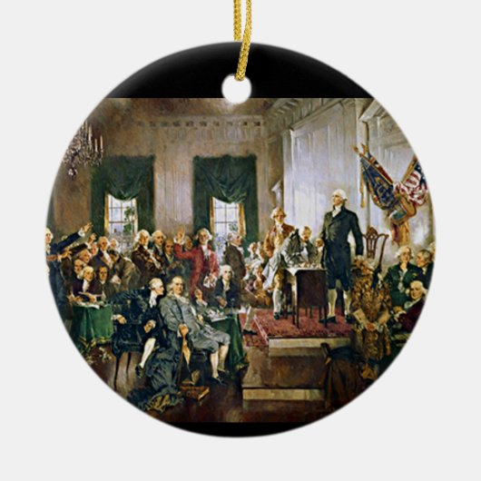 Ondertekening van de Grondwet Keramisch Ornament (Voorkant)