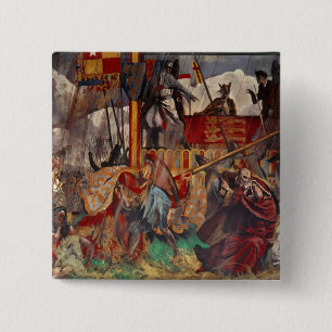 Ondertekening van de Magna Carta, 1215 Vierkante Button 5,1 Cm