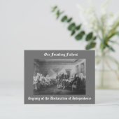 Ondertekening van de onafhankelijkheidsverklaring briefkaart (Staand voorkant)