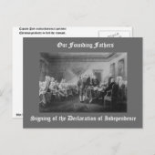 Ondertekening van de onafhankelijkheidsverklaring briefkaart (Voorkant / Achterkant)