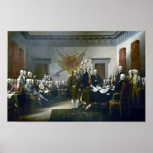 ondertekening van de onafhankelijkheidsverklaring poster