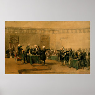 Ondertekening van de onafhankelijkheidsverklaring poster