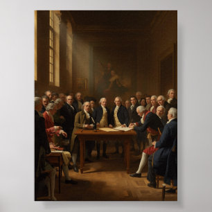 Ondertekening van de onafhankelijkheidsverklaring poster