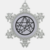 Ondertekening van de poort tin sneeuwvlok ornament (Voorkant)