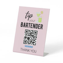 Ondertekening van de Venmo-QR-code voor Bartenders