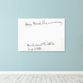 Ondertekening van George Bernard Shaw Canvas Afdruk (Insitu (Houten vloer))